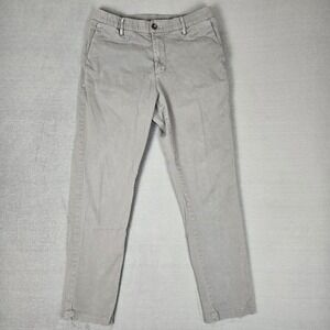 Bearbottom Chino Pants Mens Medium 30" Gray Elastic Waist Stretch Casual Comfort